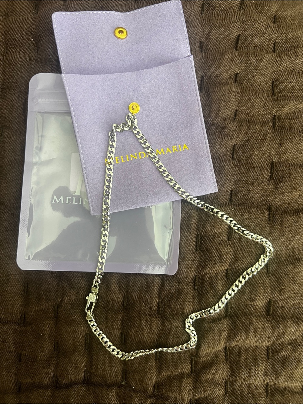 Julian Pavé Lock Necklace 5mm - Silver - New